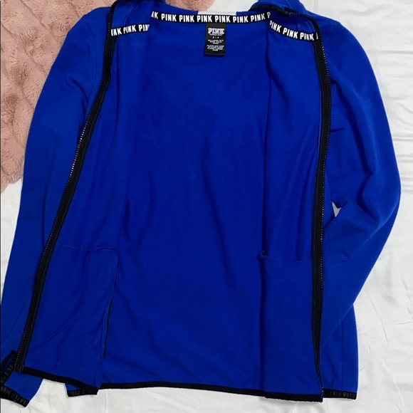 Pink Victoria Secret Blue Small Full Zip Jacket - Picture 7 of 7
